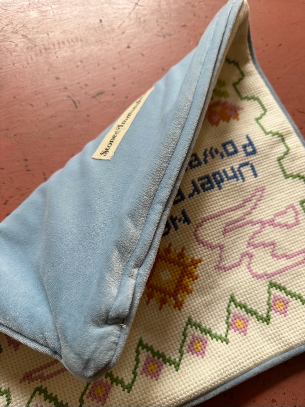 Stoned Immaculate Needlepoint Pillow Cover - Picture 7 of 7